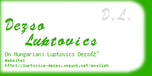 dezso luptovics business card